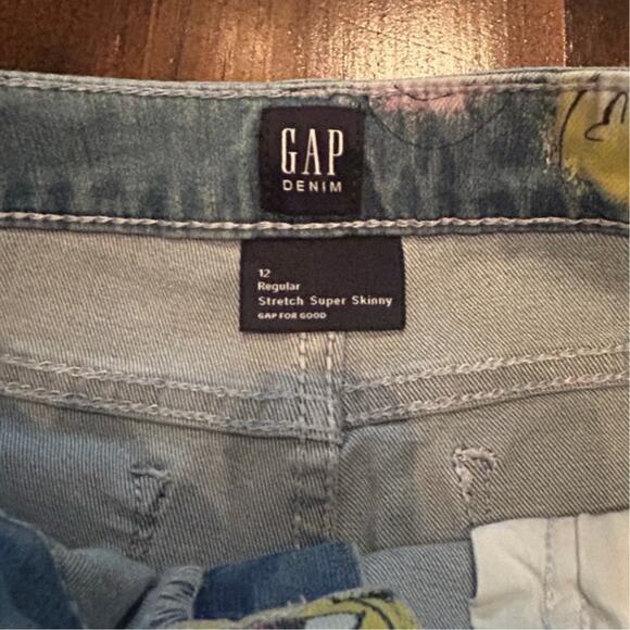 ⭐️ Gap Girls Blue Superdenim Emoji Jeans WIth Fantastiflex Regular Stretch 12 - Picture 10 of 10